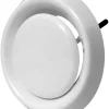 Ventilation*Kanalrist med lukke Ø132 mm - hvid