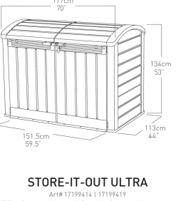 Keter Øvrige Havemøbler|Redskabsrum*Store-It-Out Ultra miniskur 2000 liter