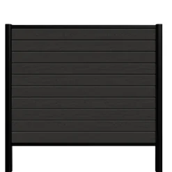 Kirkedal by TreeTops Komposithegn*Kirkedal Alu hegn startsæt sort 156 x 180 cm