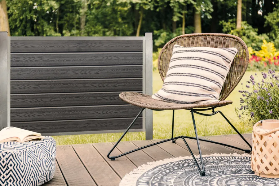 Kirkedal by TreeTops Komposithegn*Kirkedal galvaniseret hegn K1 startsæt 90 x 180 cm
