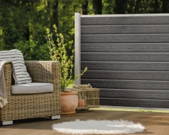 Kirkedal by TreeTops Komposithegn*Kirkedal galvaniseret hegn K1 startsæt 140 x 180 cm