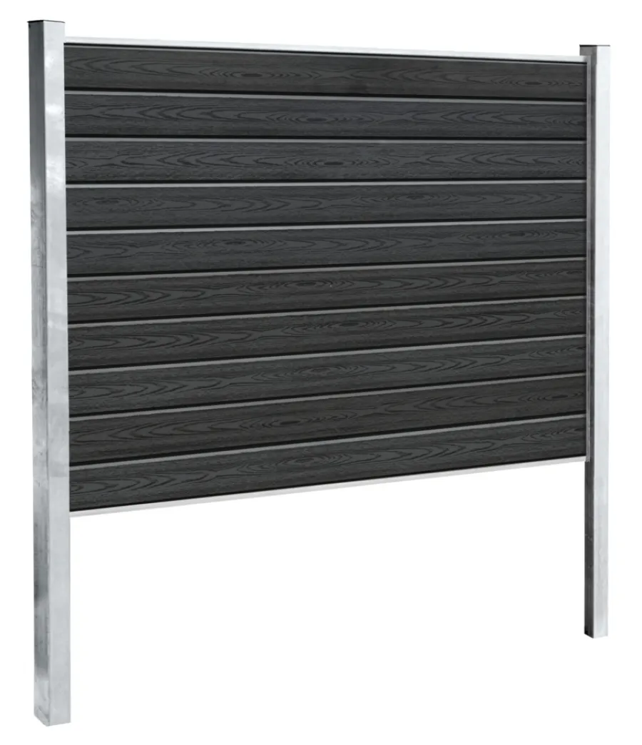 Kirkedal by TreeTops Komposithegn*Kirkedal galvaniseret hegn K1 startsæt 140 x 180 cm