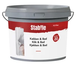 Stabile® Vægmaling*Køkken & Bad 20 vægmaling 4,5 liter - Hvid
