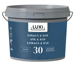 LUXI® Vægmaling*Køkken & Bad 30 vægmaling hvid 4,5 liter -