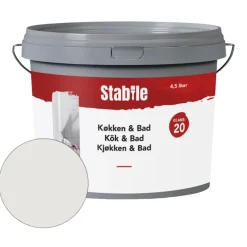Stabile® Vægmaling*Køkken & Bad 20 vægmaling modehvid 4,5 liter - Modehvid (NCS-kode s1002-y20r)