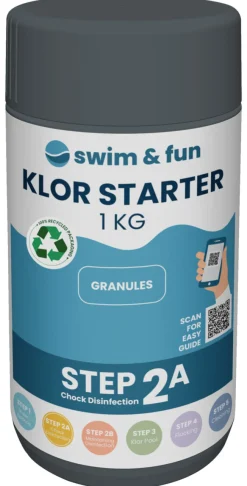Swim & Fun Poolkemi & Testudstyr*Klor Starter 1 kg -