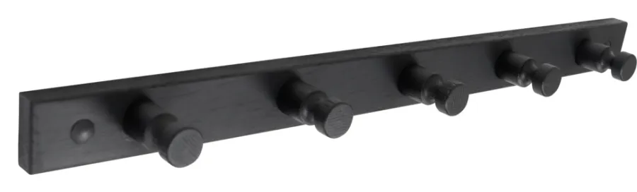 HOME it Knager & Knagerækker*Knagerække fyrretræ sort 50 cm