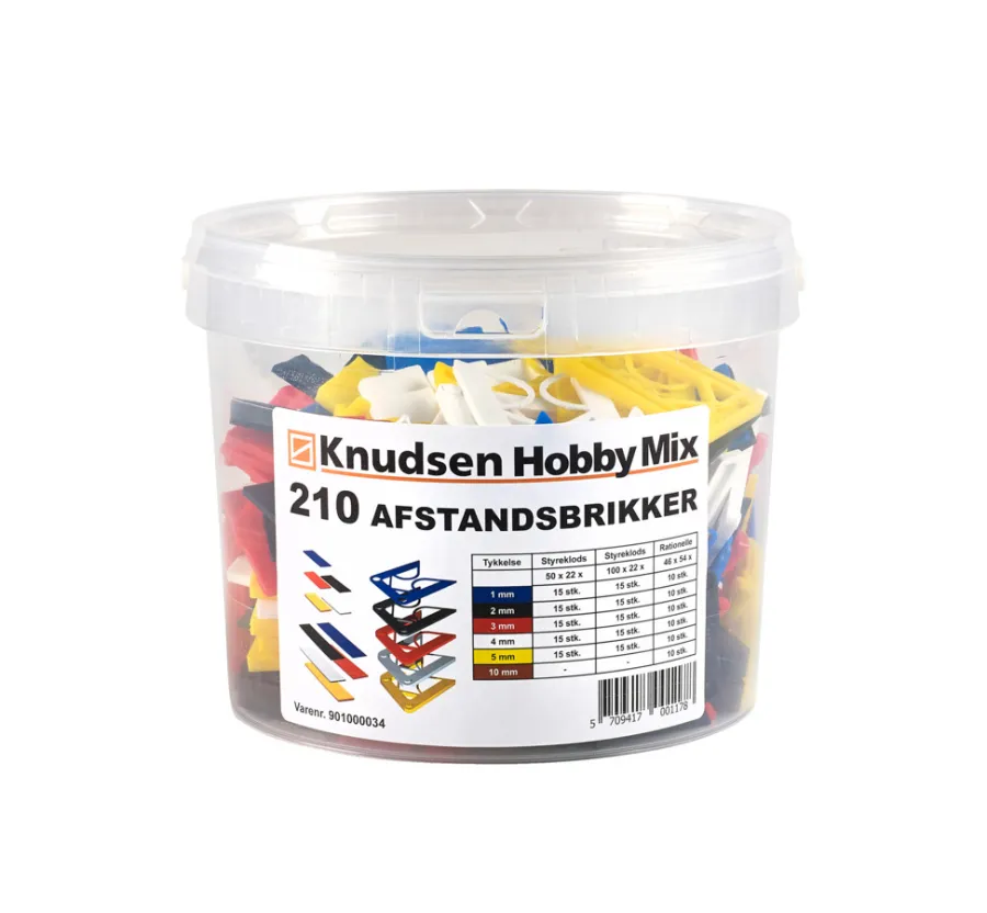 Knudsen Kilen Kiler*Hobby Mix afstandsbrikker - 210 stk.
