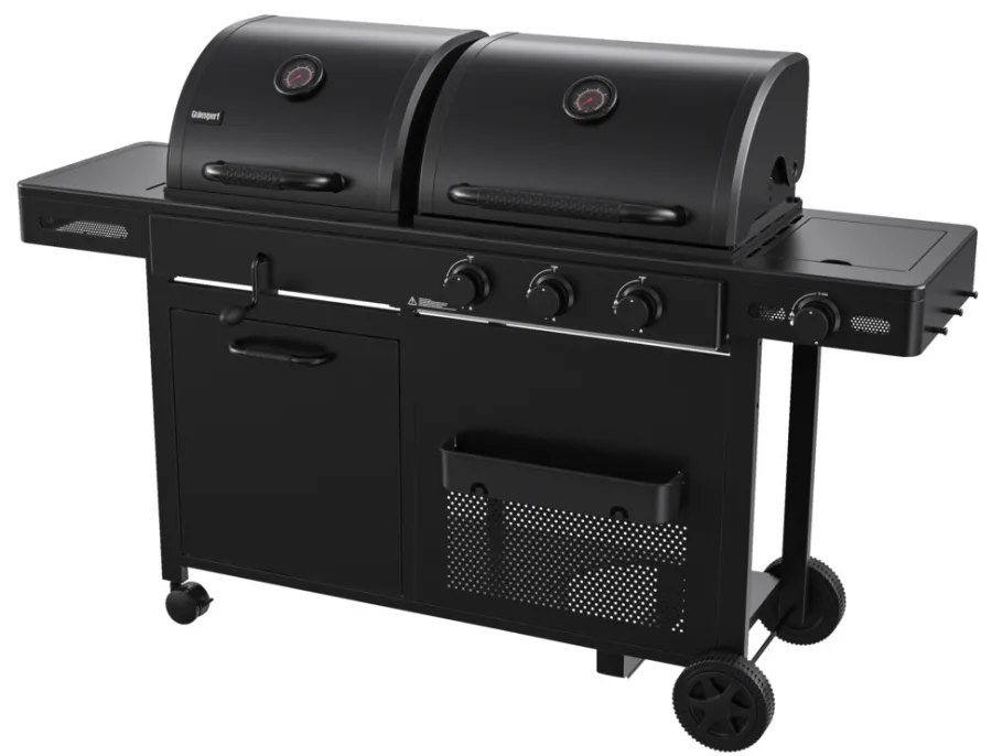 Grillexpert® Kulgrill & Briketter|Gasgrill*Kombigrill til gas og kul - Sort