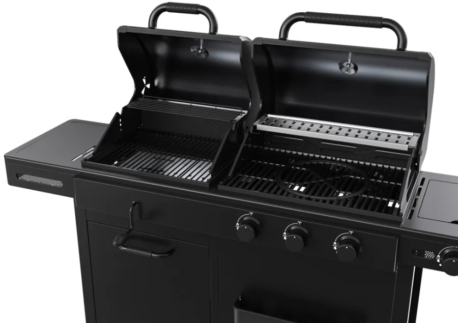 Grillexpert® Kulgrill & Briketter|Gasgrill*Kombigrill til gas og kul - Sort