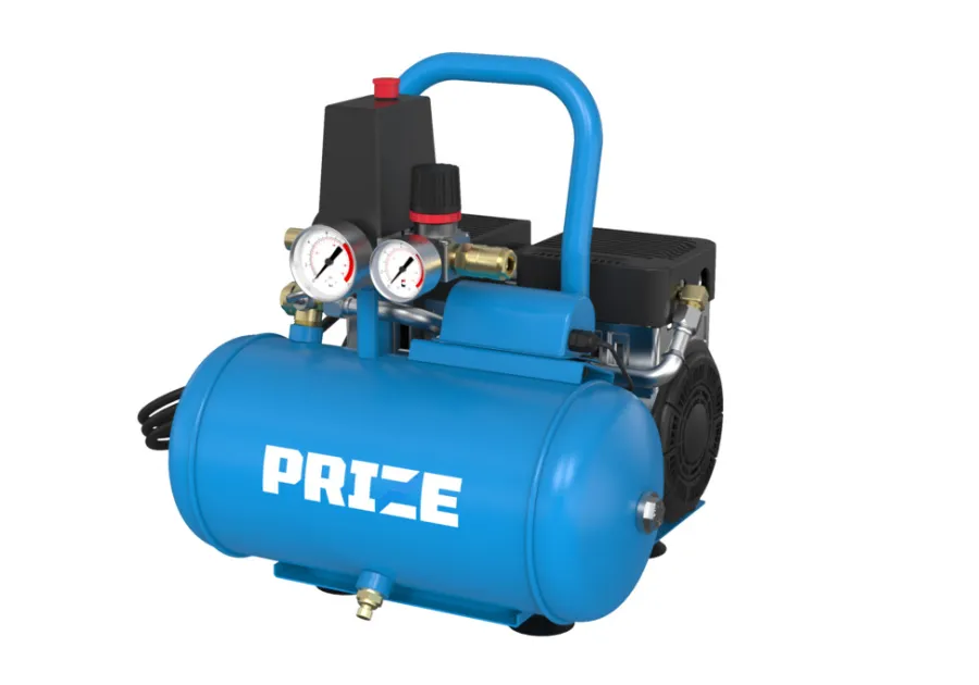 PRIZE® Kompressor*Kompressor støjsvag 0,75 hk og 6 liter tank - PRIZE