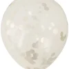 Pynt & Festudstyr*Konfettiballon guld 30 cm 5 stk.