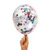 Pynt & Festudstyr*Konfettiballon multifarvet 30 cm 5 stk.
