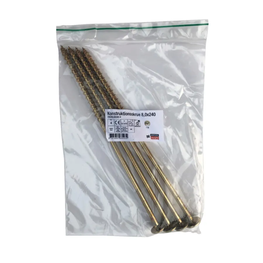 Simpson Strong-Tie Skruer*Konstruktionsskrue 8,0 x 240 mm - 4 stk.