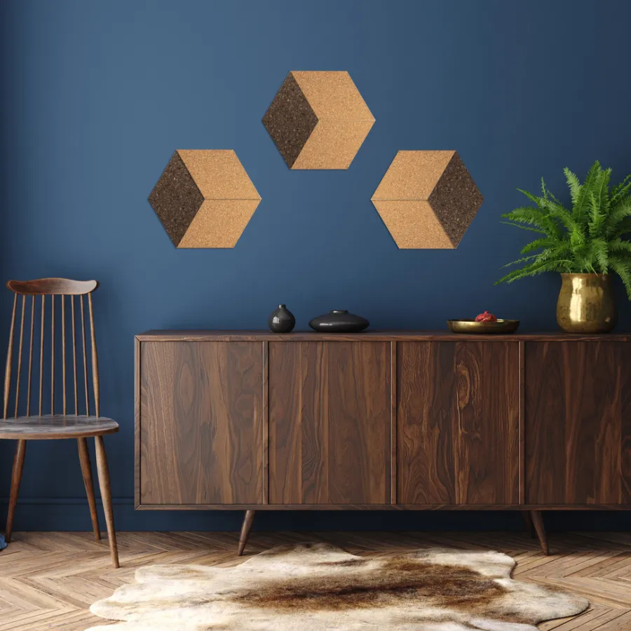 Akustikpaneler & Tilbehør|Loftbeklædning*Korkpanel diamond 6 stk. Dark