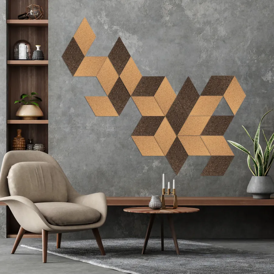 Akustikpaneler & Tilbehør|Loftbeklædning*Korkpanel diamond 6 stk. Natur