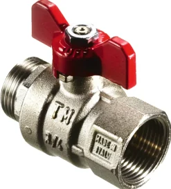 Haner & Ventiler*Kuglehane 1/2" muffe/nippel T-greb