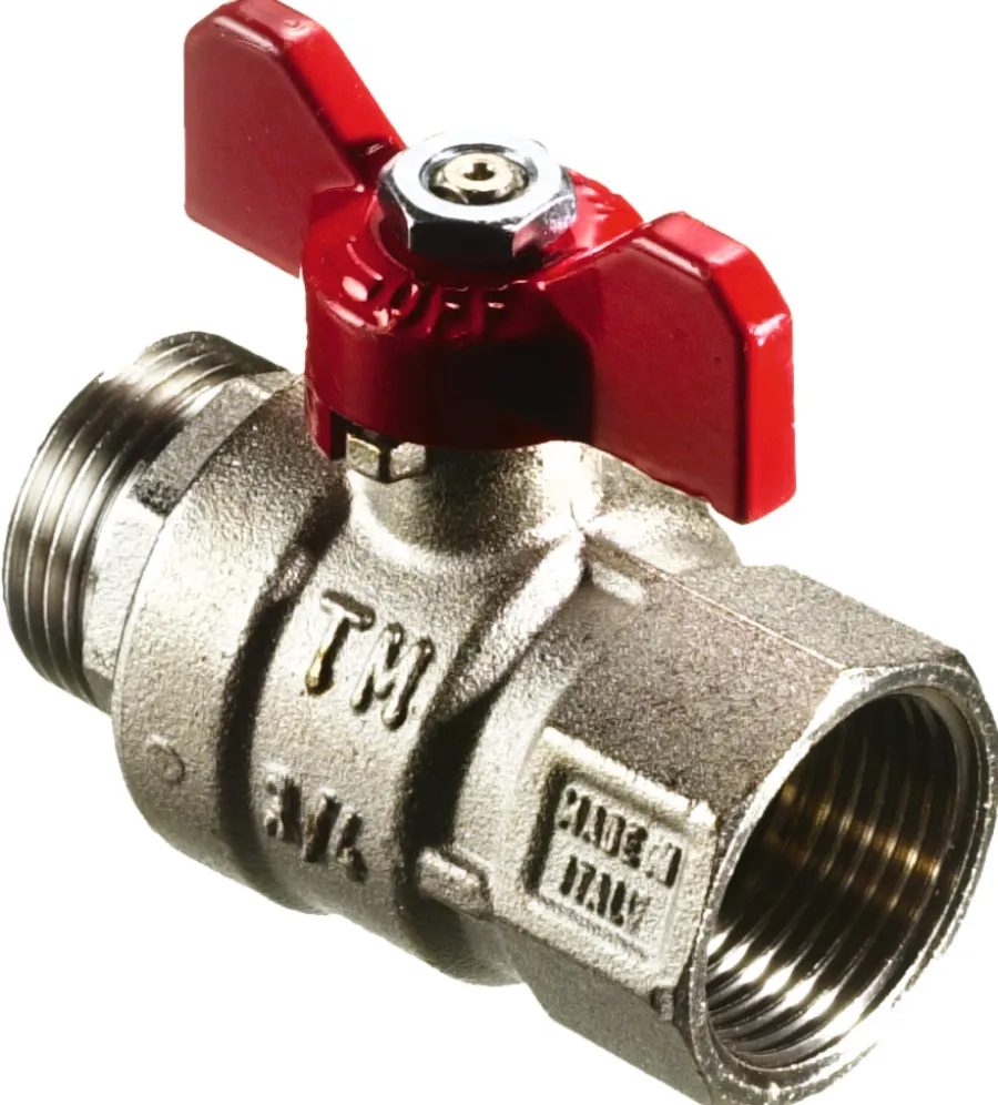 Haner & Ventiler*Kuglehane 1/2" muffe/nippel T-greb