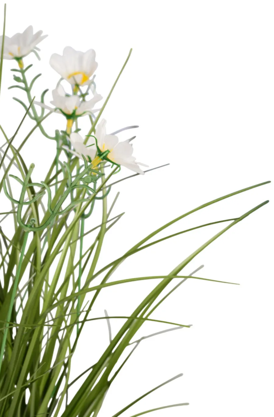 Sæsonafslutning|Kunstige Planter*Kunstgræs med margueritblomster 50 cm