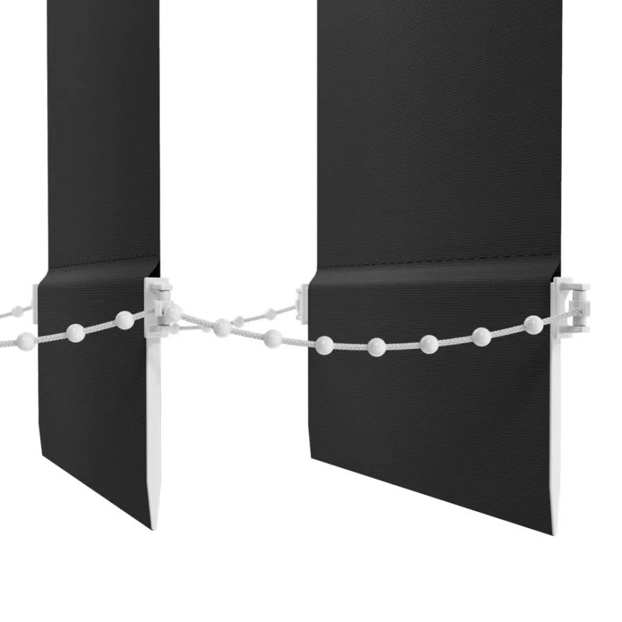 Lamelgardiner*Lamelgardin 100 x 250 cm Sort