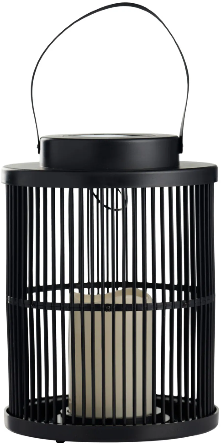 Garden® Sæsonafslutning|Solcellelamper*Lanterne med solceller Ø18 x 25 cm - Sort