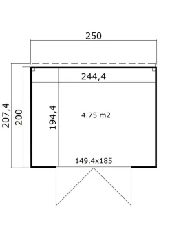 Lasita Maja Redskabsrum*redskabsrum Fynn 1,5 200 x 250 cm