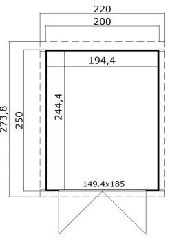 Lasita Maja Redskabsrum*redskabsrum Kibo 250 x 200 cm