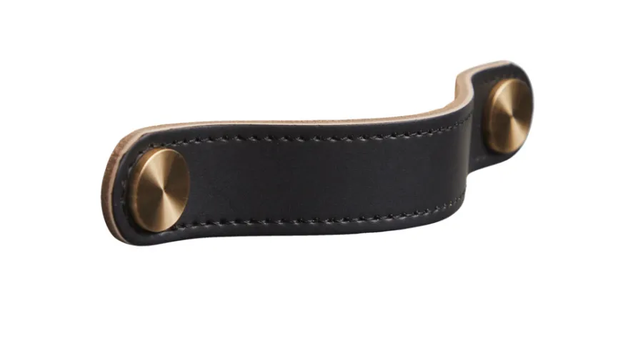 Greb & Hængsler*Læderstropper 12,8 cm 2-pk. Sort