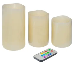 Dekorativ Belysning - Indendørs*LED-bloklys med farveskift 3-pk.