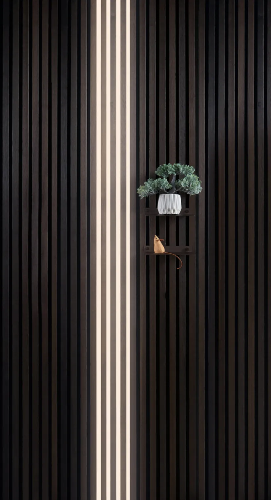 FibroTech Led-Bånd*LED-lysskinne til akustikpanel sort 2,4 meter 4-pk.