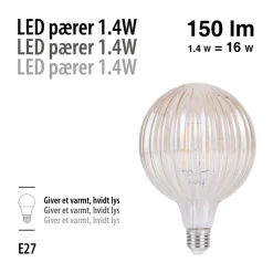 Led-Pærer*LED-pære Stripes Amber 1,4 W E27