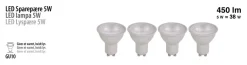 Led-Pærer*LED-spotpære GU10 5 W LED SMD 4-pk.