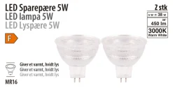 Led-Pærer*LED-spotpære 5 W GU5,3 2-pk.