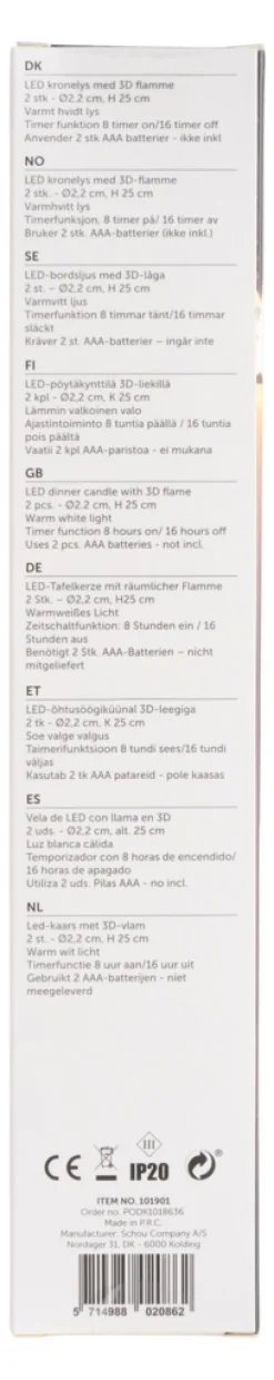 DAY Dekorativ Belysning - Indendørs*LED-stearinlys middagslys 2 stk. -