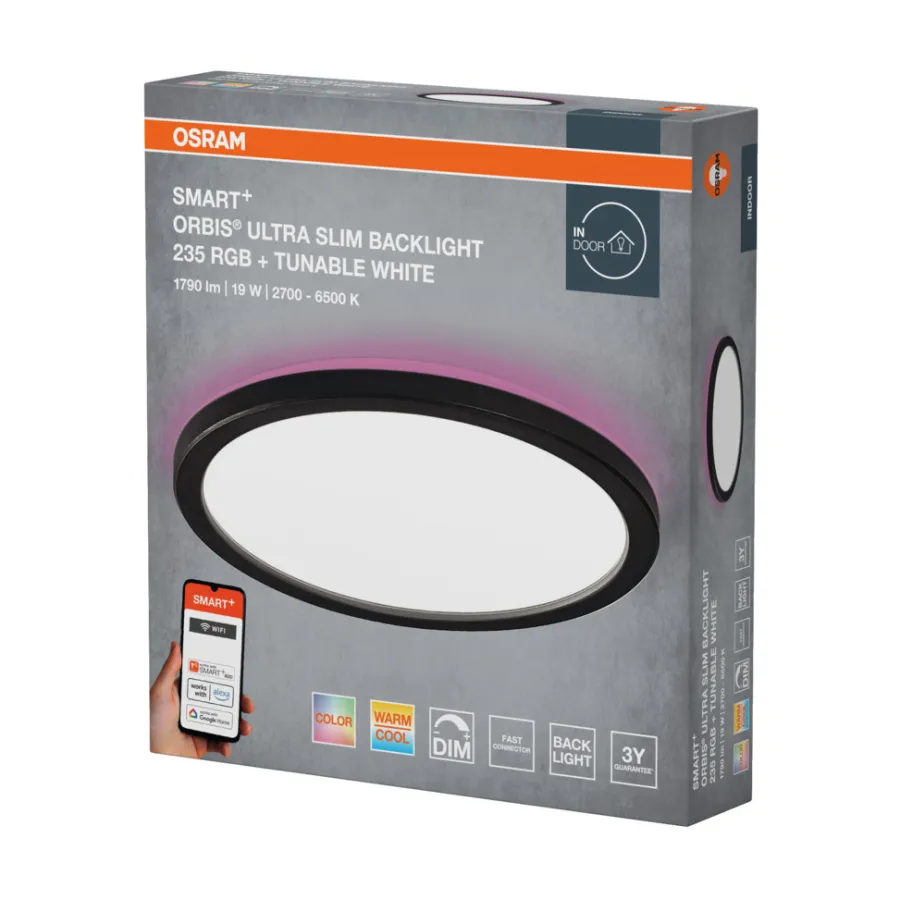LEDVANCE Loftlamper|Smart Lamper*SMART+ Orbis Ultra Slim Backlight Ø235 mm RGB