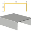 JUAL Tagpap & Asfalt*Limtræsprofil aluminium 115 x 1000 mm