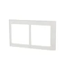 Lauritz Knudsen Tangenter & Rammer Til Stikkontakter*LK FUGA® designramme Soft 63 2×1 modul vandret hvid