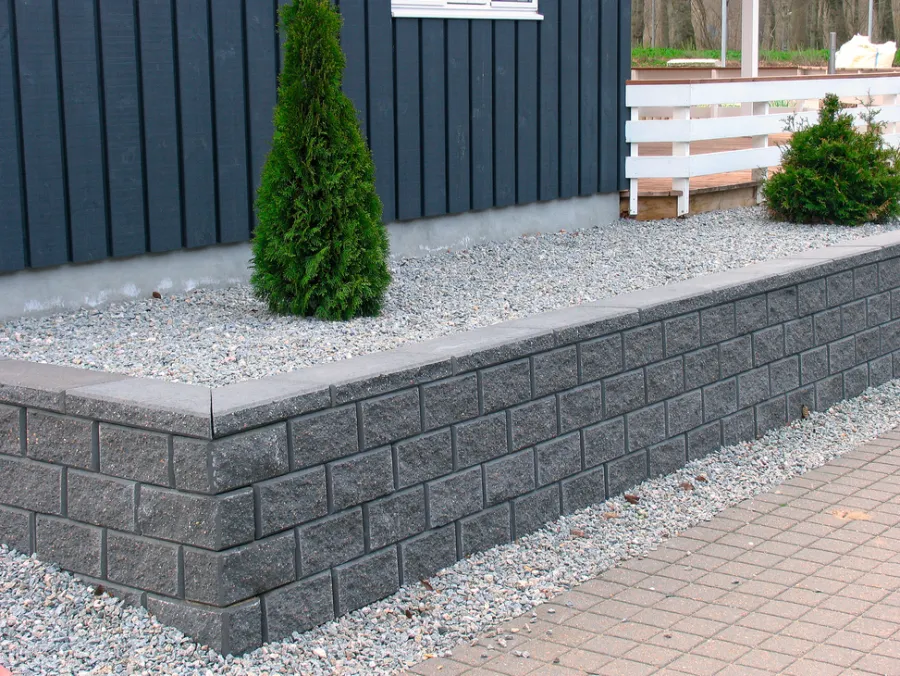 Betongruppen RBR Læ- & Støttemure*Lock-Block topplade grå 40 x 60 x 7 cm