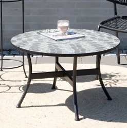 Sunlife® Haveborde|Loungemøbler*Loungebord Rom mosaik Ø76 cm - Multi/sort