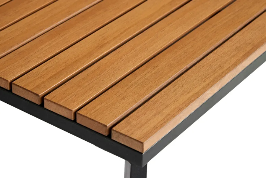 Sunlife® Sæsonafslutning|Loungemøbler*Loungesæt Tokyo 4 dele sort/grå/teak -