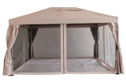 Pavilloner & Partytelte*Luksus pavillon 3 x 4 m beige og sort