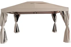 Pavilloner & Partytelte*Luksus pavillon 3 x 4 m beige og sort