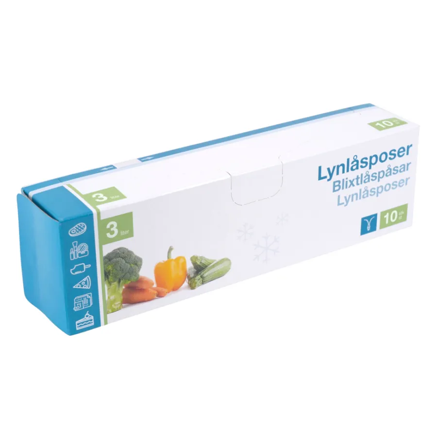 Husholdningsartikler*Lynlåsposer 3 liter 10 stk.