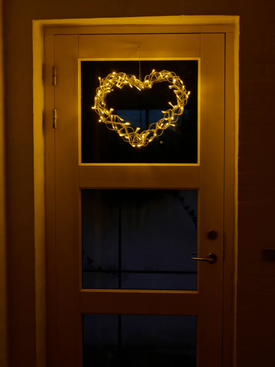 Stemning® Dekorativ Belysning - Udendørs*Lyshjerte 80 LED-pærer 40 cm