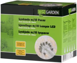 Garden® Sæsonafslutning|Dekorativ Belysning - Udendørs*Lyskæde med 10 pærer 5,5 meter -