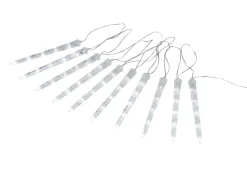 Stemning® Dekorativ Belysning - Udendørs*Lyskæde m/istapper 10 LED hvid 9,5 meter