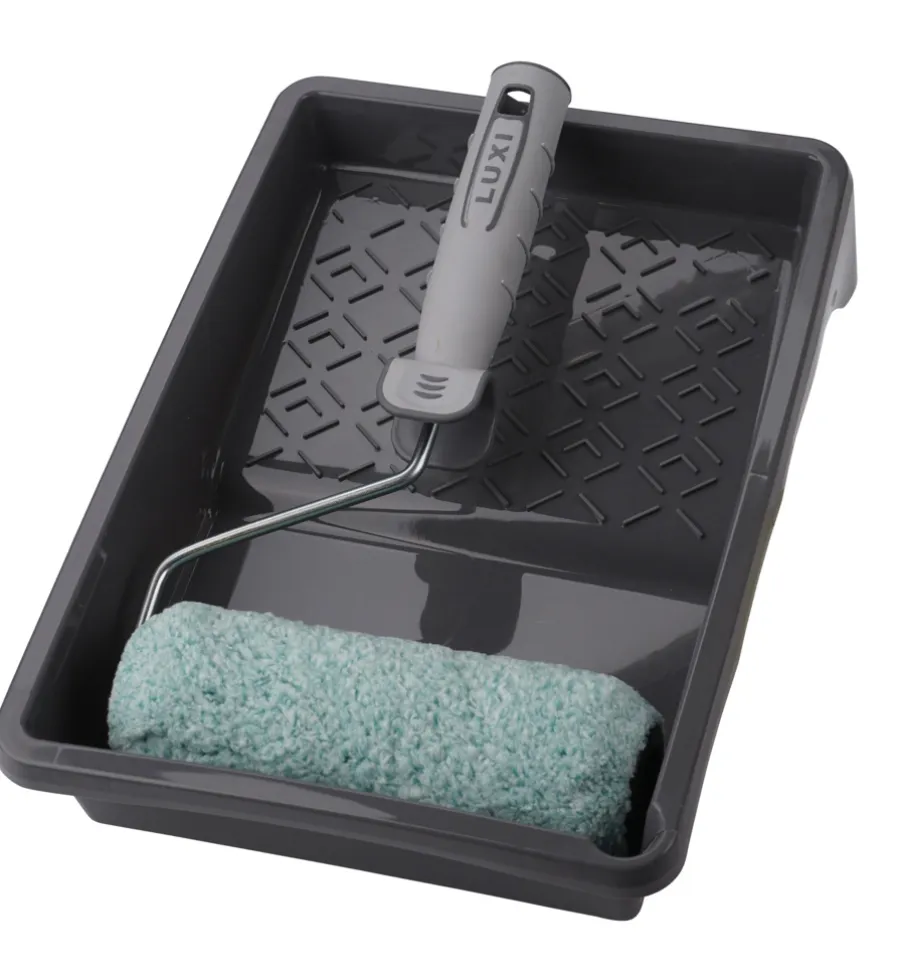 LUXI® Rulle- & Penselsæt*Malerrullesæt 18 cm 3 dele -