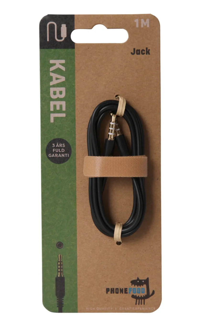 PhoneFood Kabler & Adaptere*Mini jack til mini jack kabel – 1 meter