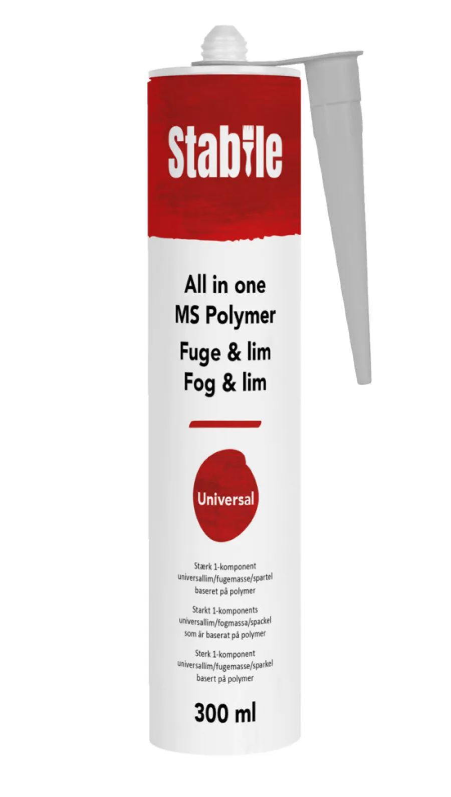 Stabile® Montagelim*MS fuge all in one grå 300 ml -