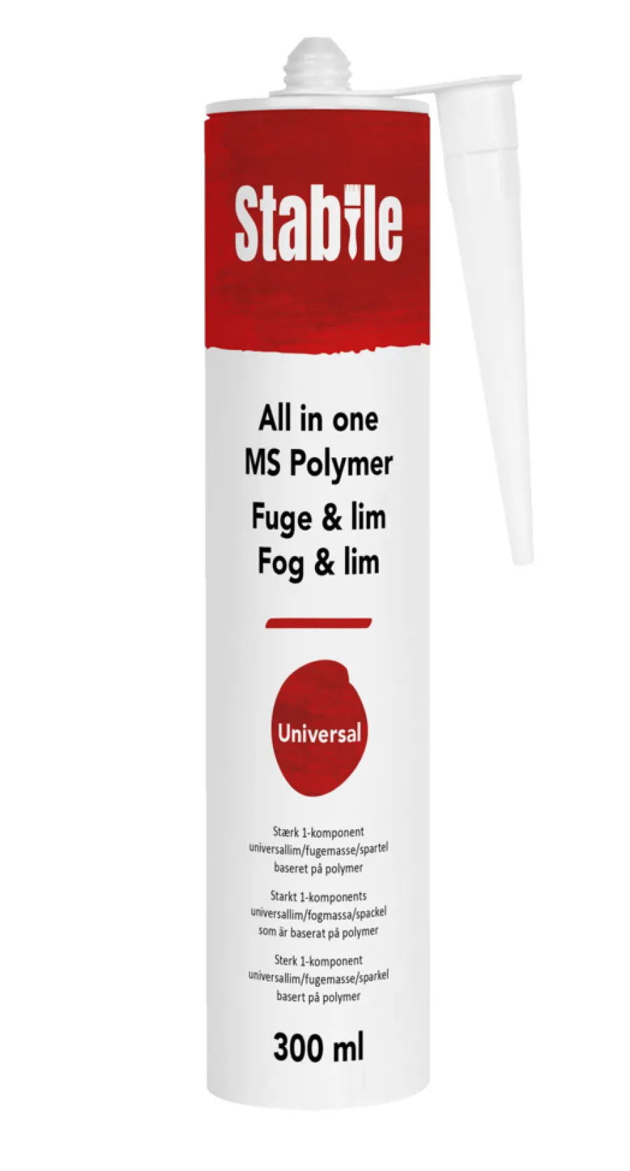 Stabile® Montagelim*MS fuge all in one hvid 300 ml -